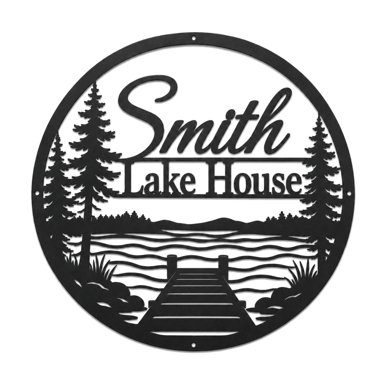 Lakeside Retreat metal sign