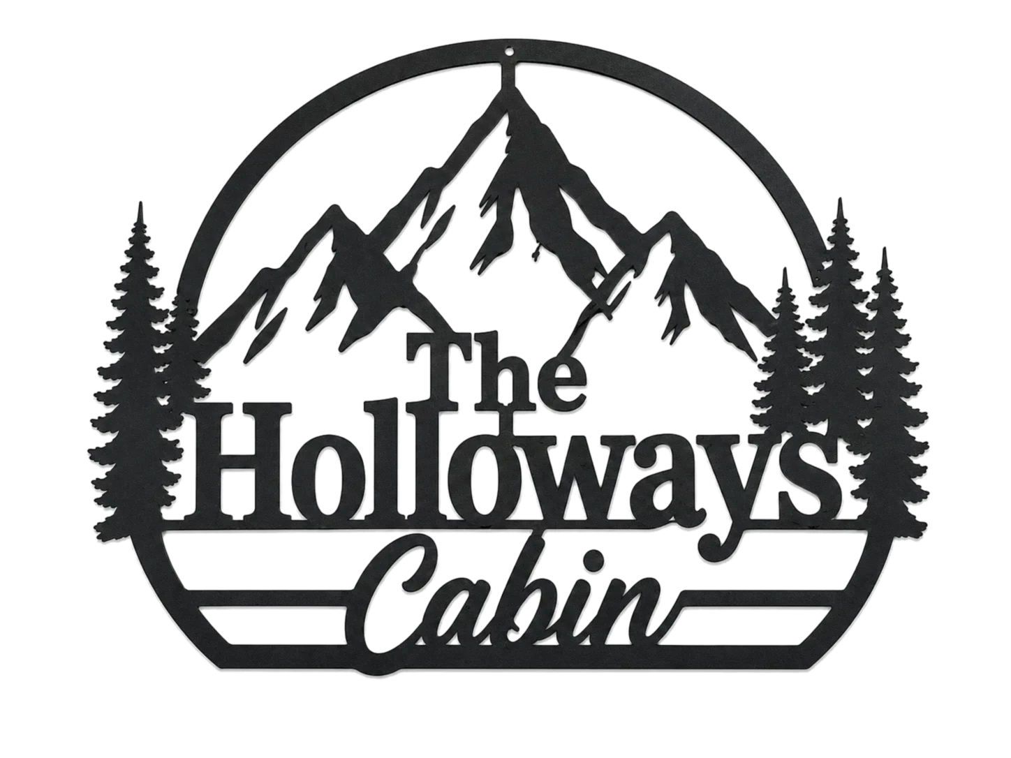 Mountain Cabin metal sign