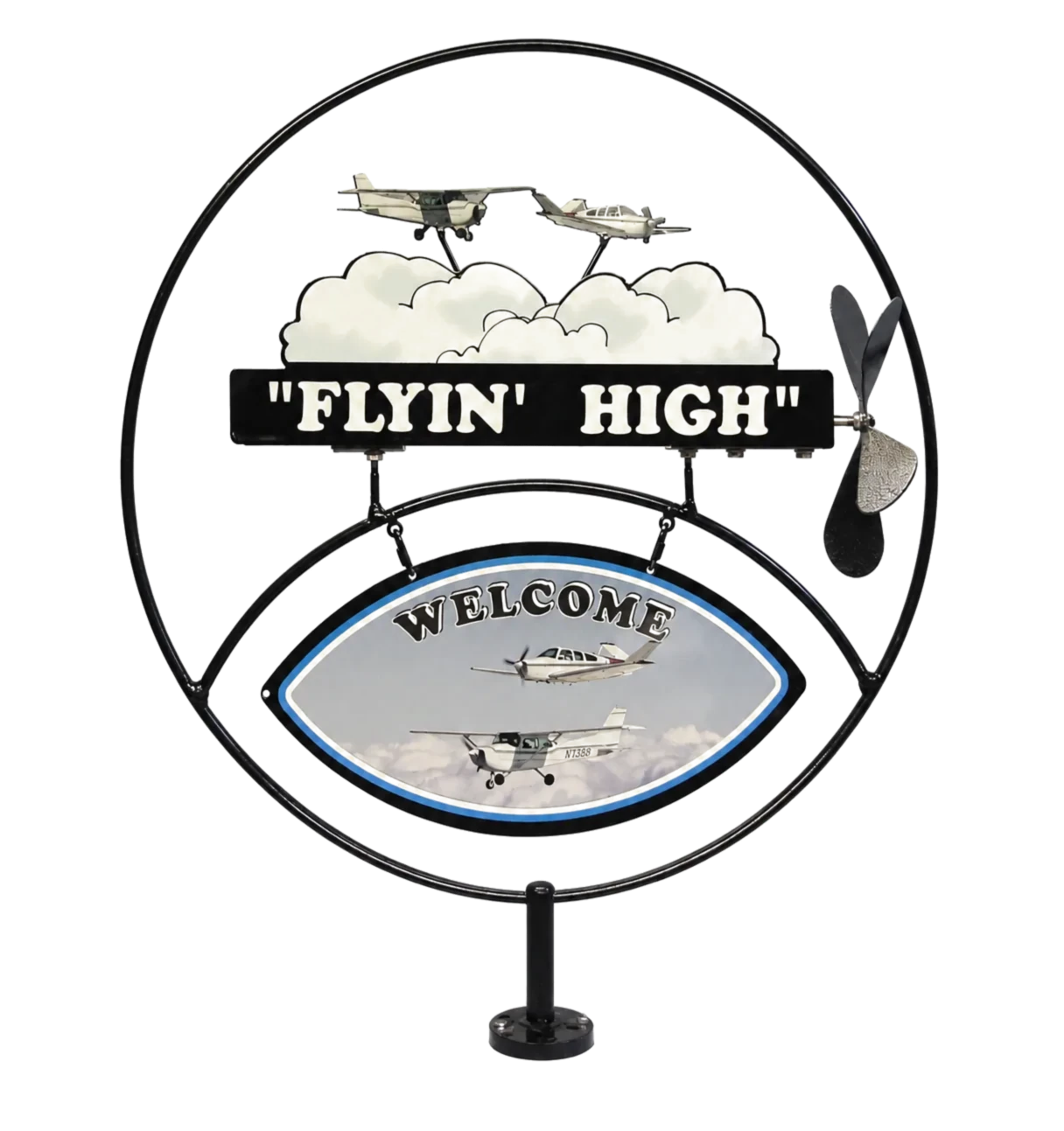 Flyin' High metal sign
