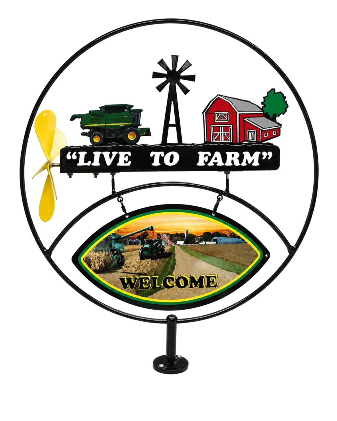 Live To Farm metal sign