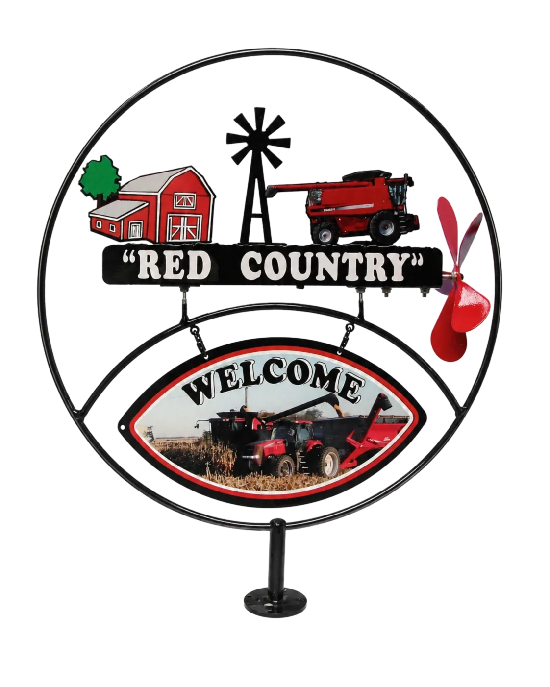Red Country metal sign