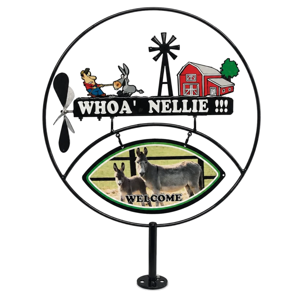 Whoa' Nellie metal sign