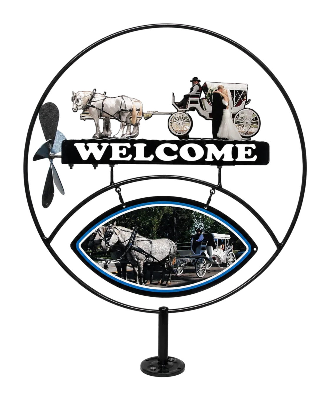Welcome metal sign