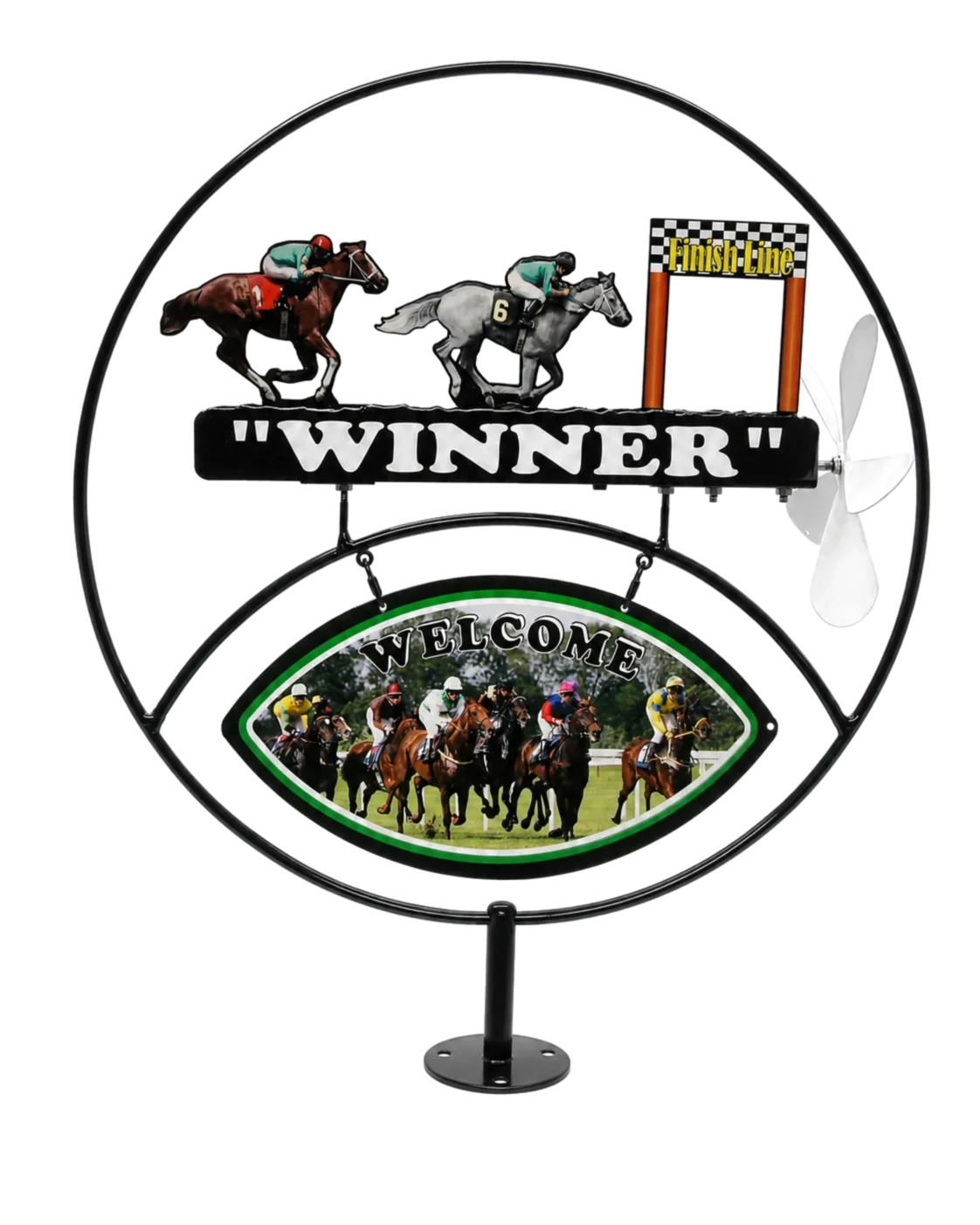 Winner metal sign