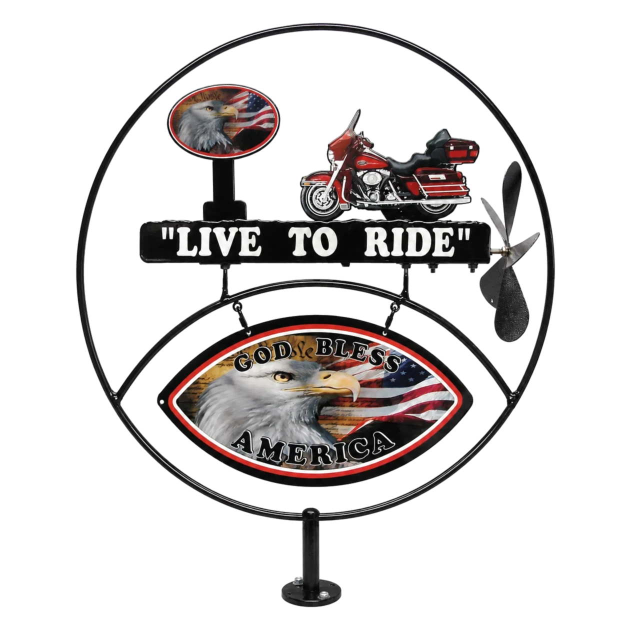 Live To Ride — No. 2 metal sign