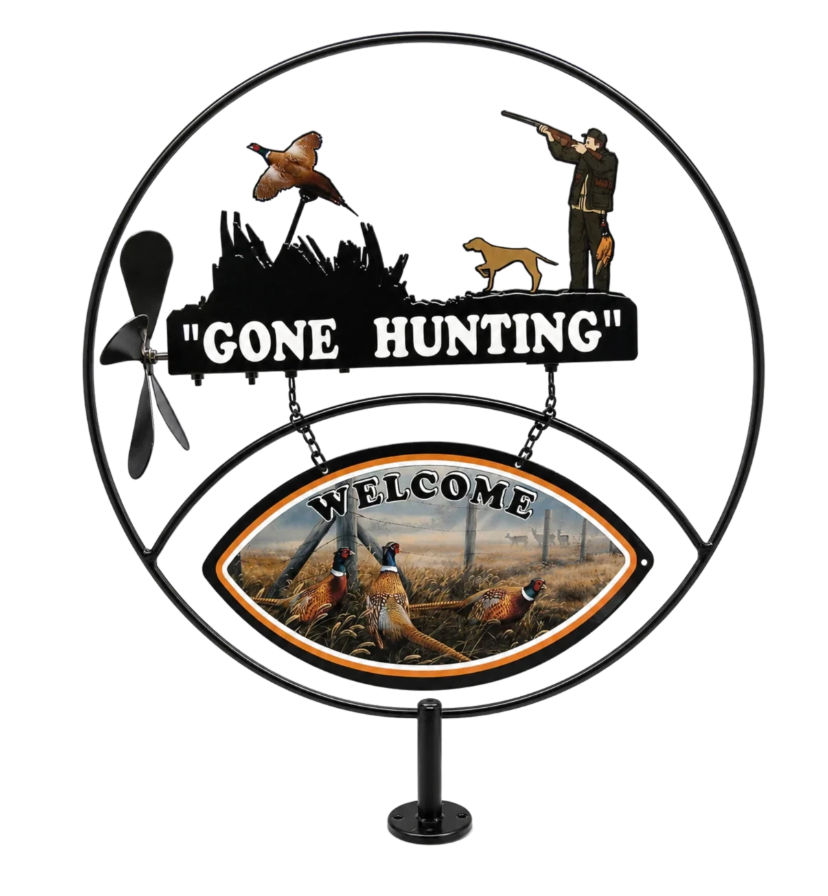 Gone Hunting — Pheasant Hunter metal sign